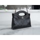 Chanel 24C Horizontal 31 Bag Mini, Black, Waxed Calfskin  