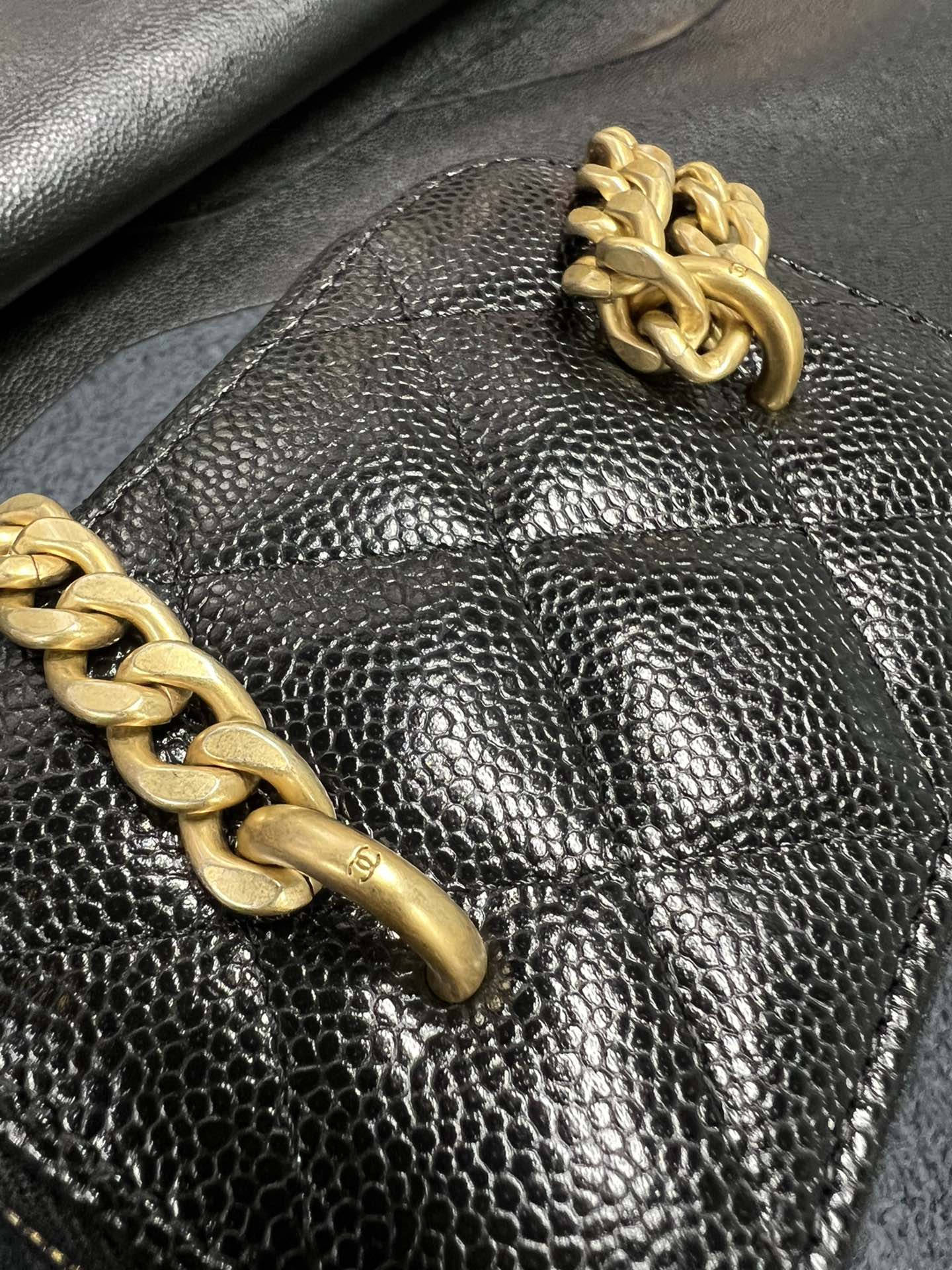 Chanel 23P Heart Chain Mini Box, Calfskin  