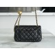 Chanel 23C Metal Ball Mini Boy Bag, Black, Lambskin  