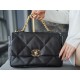 Chanel 19 Bag, Classic Black, Medium, Lambskin  