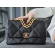 Chanel 19 Bag, Classic Black, Medium, Lambskin  