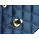 CF Classic Flap, Medium, Deep Blue, Lizard-Embossed Calfskin