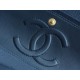 CF Classic Flap, Medium, Deep Blue, Lizard-Embossed Calfskin