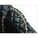 Chanel 23A Rhinestone Handle CF Mini, Black, Lambskin  