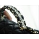 Chanel 23A Rhinestone Handle CF, Small, Black, Lambskin  