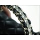 Chanel 23A Rhinestone Handle CF, Small, Black, Lambskin  