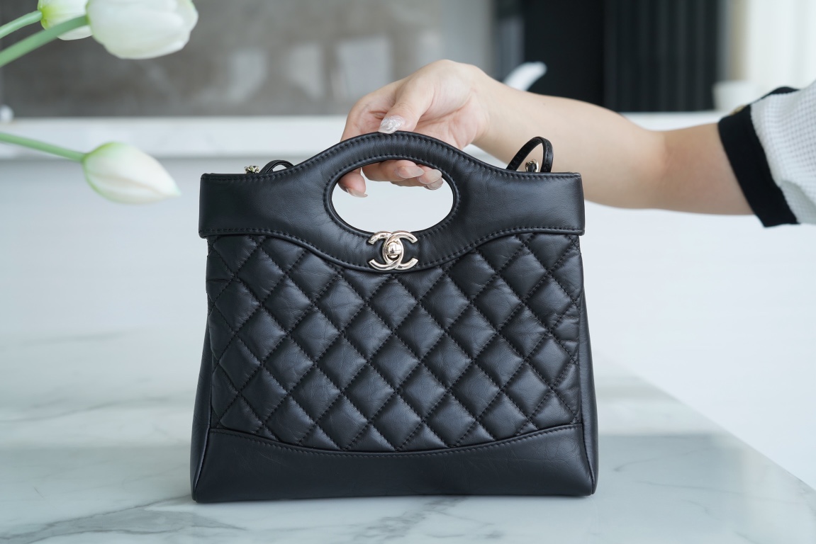 Chanel 23A High Craftsmanship 31 Bag Mini, Black  