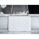 Chanel 24C Double Metal Ball, 22cm, White, Glossy Calfskin  