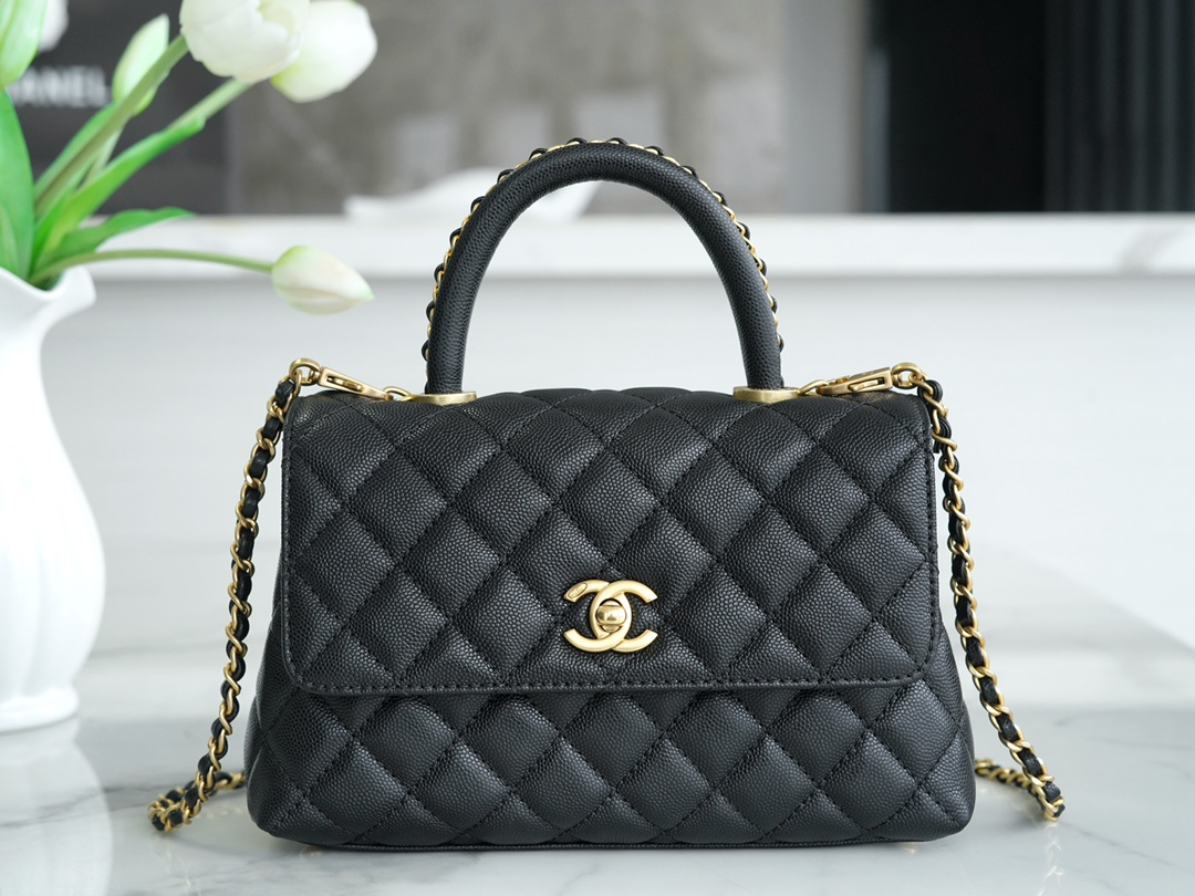 Chanel 23P Coco Handle, Black, Small  