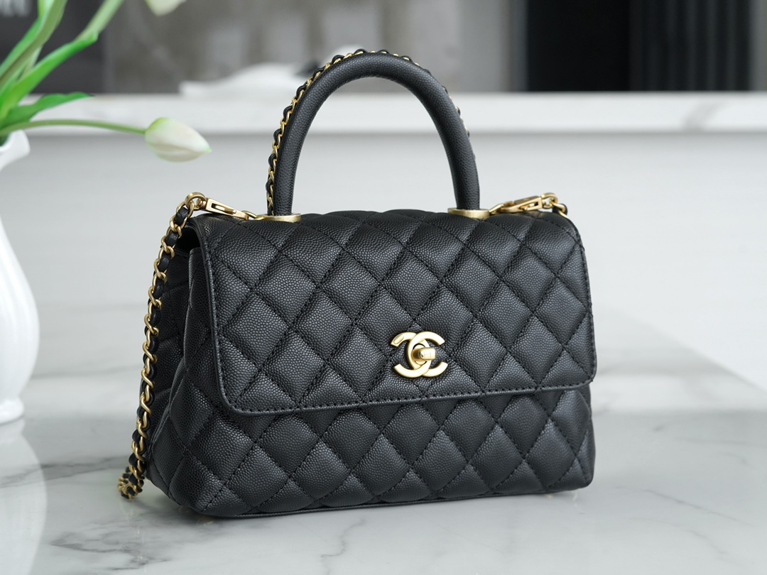 Chanel 23P Coco Handle, Black, Small  