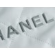 Chanel 23S 22 Mini Bag, Silver, Calfskin