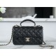 Chanel 23P Handle CF Mini, Black, Lambskin  