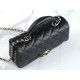 Chanel 23P Handle CF Mini, Black, Lambskin  