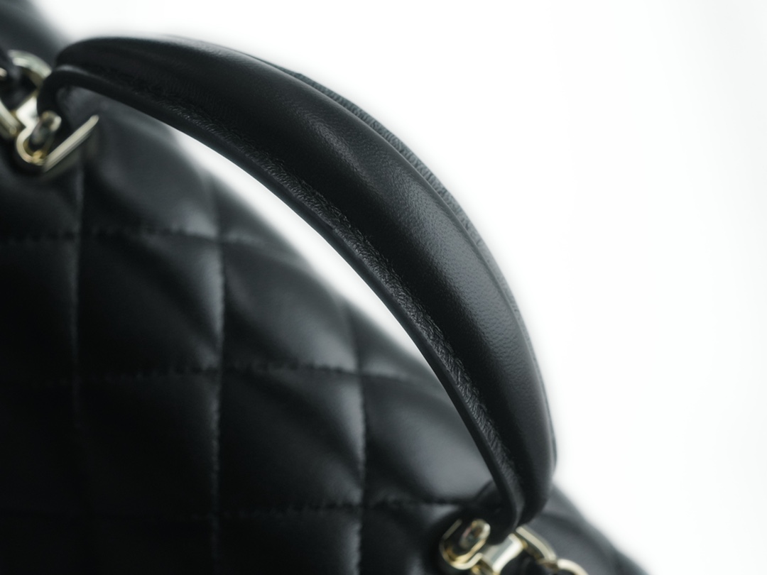 Chanel 23P Handle CF Mini, Black, Lambskin  