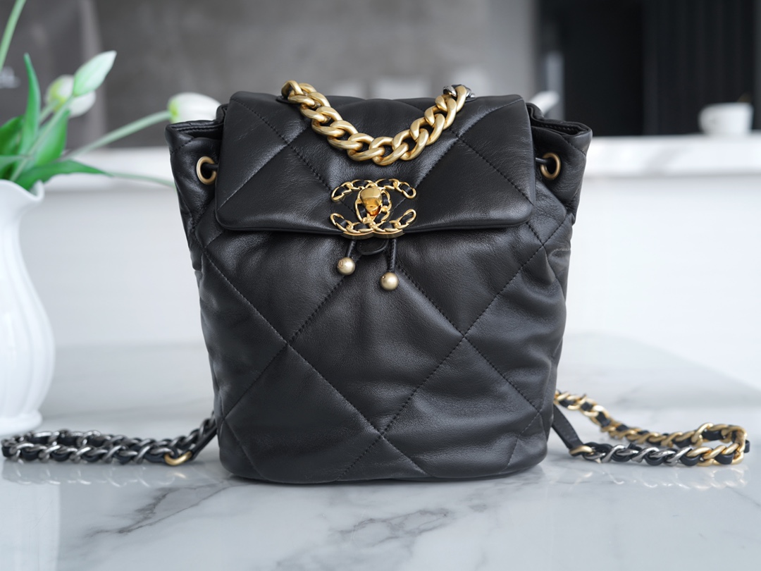 Chanel 24C 19 Bag, Backpack, Black  