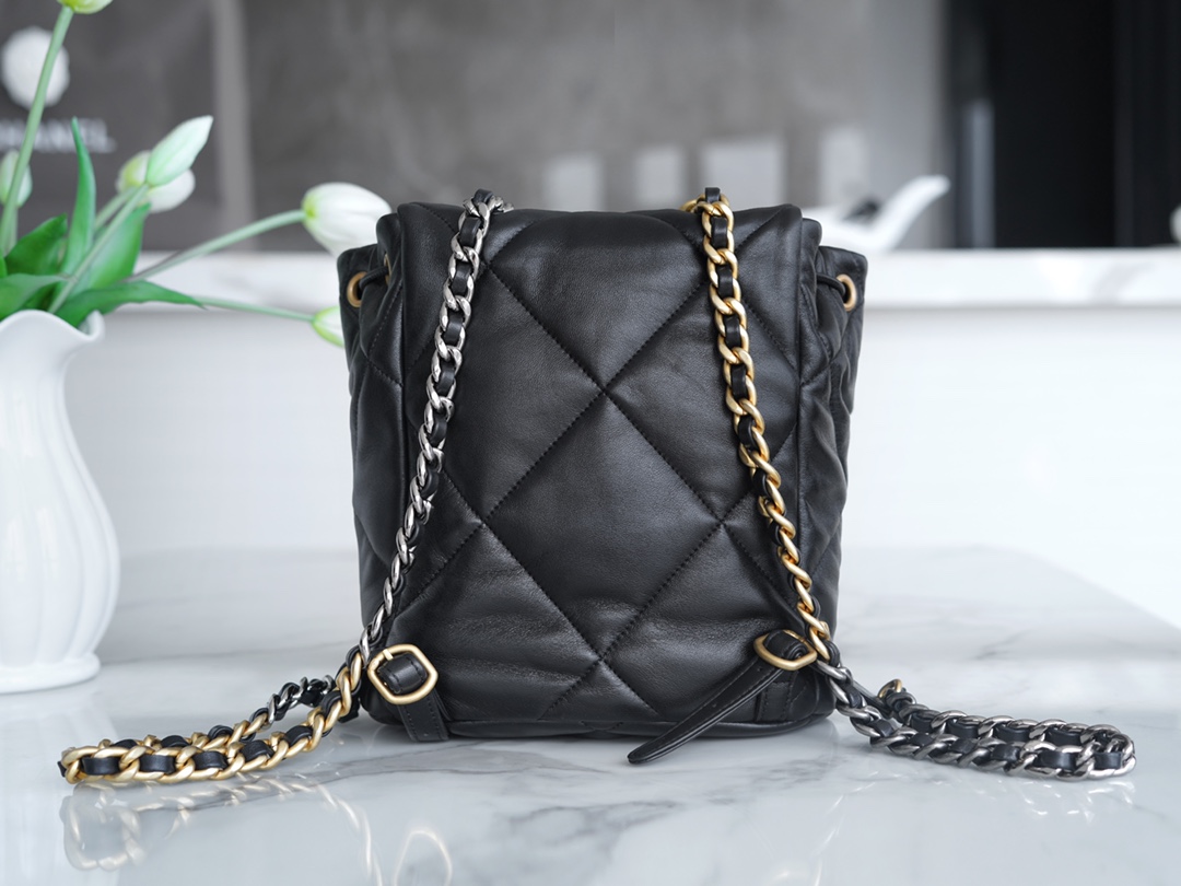 Chanel 24C 19 Bag, Backpack, Black  