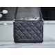 Chanel 24P Hobo Messenger Bag, Small, Black, Oil Waxed Calfskin  