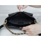 Chanel 24P Hobo Messenger Bag, Small, Black, Oil Waxed Calfskin  