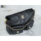 Chanel 24P Hobo Messenger Bag, Large, Black, Oil Waxed Calfskin  