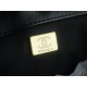 Chanel 24P Hobo Messenger Bag, Large, Black, Oil Waxed Calfskin  