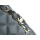 Chanel 23K Fall/Winter New "Mini Double C" Handle Long Box, Gray, Lambskin  