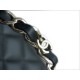 Chanel 23K Fall/Winter New "Mini Double C" Handle Long Box, Black, Lambskin  