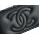 Chanel 23K Fall/Winter New "Mini Double C" Handle Long Box, Black, Lambskin  