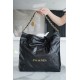 Chanel 22P Bag, Medium, Black, Glossy Calfskin  