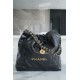 Chanel 22P Bag, Medium, Black, Glossy Calfskin  