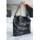 Chanel 22P Bag, Medium, Black, Glossy Calfskin  