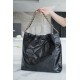 Chanel 22P Bag, Medium, Black, Glossy Calfskin  