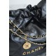 Chanel 22P Bag, Medium, Black, Glossy Calfskin  