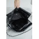 Chanel 22P Spring/Summer New 22 Bag, Small, Black, Silver Hardware  