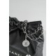 Chanel 22P Spring/Summer New 22 Bag, Small, Black, Silver Hardware  