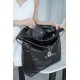 Chanel 22P Bag, Black, Silver Hardware, Medium  