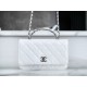 Chanel 23K Rhinestone Handle WOC, White, Calfskin  