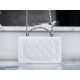 Chanel 23K Rhinestone Handle WOC, White, Calfskin  