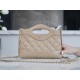 Chanel 24S Horizontal 31 Bag Nano, Milk Tea Almond, Oil Waxed Lambskin  