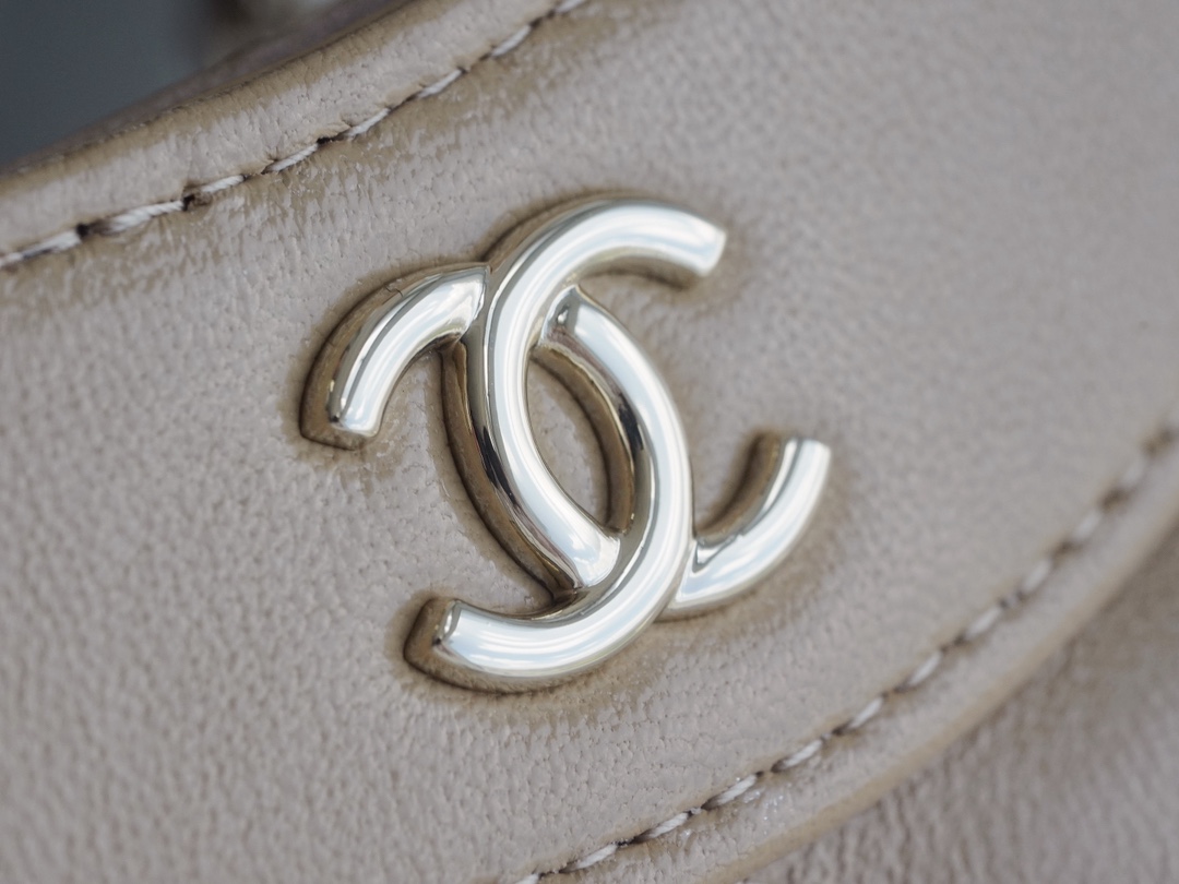 Chanel 24S Horizontal 31 Bag Nano, Milk Tea Almond, Oil Waxed Lambskin  