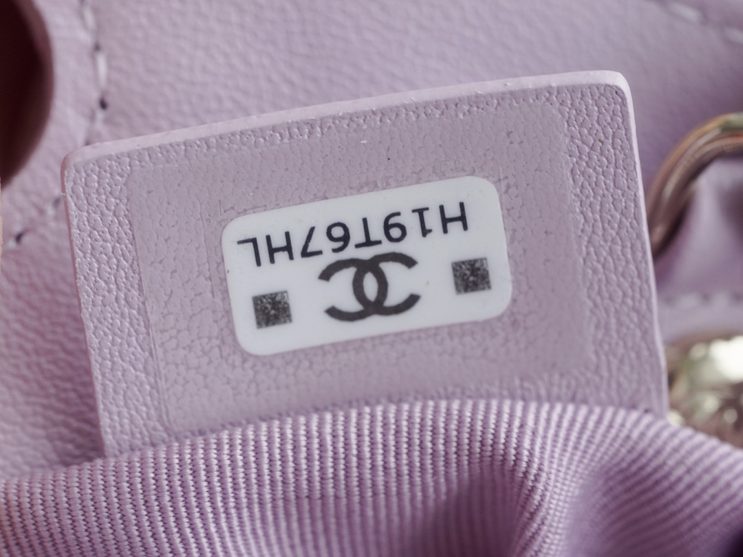 Chanel 24S Horizontal 31 Bag Nano, Pink Purple, Oil Waxed Lambskin  