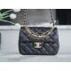 Chanel 24P Pearl Chain, Large Square Bag, Black  