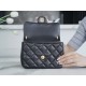 Chanel 24P Pearl Chain, Large Square Bag, Black  