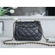 Chanel 24P Pearl Chain, Large Square Bag, Black  