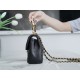 Chanel 24P Pearl Chain, Large Square Bag, Black  