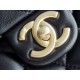 Chanel 24P Pearl Chain, Large Square Bag, Black  