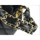 Chanel 23K 19 Hobo, Large, Black, Vintage Crinkled Calfskin  