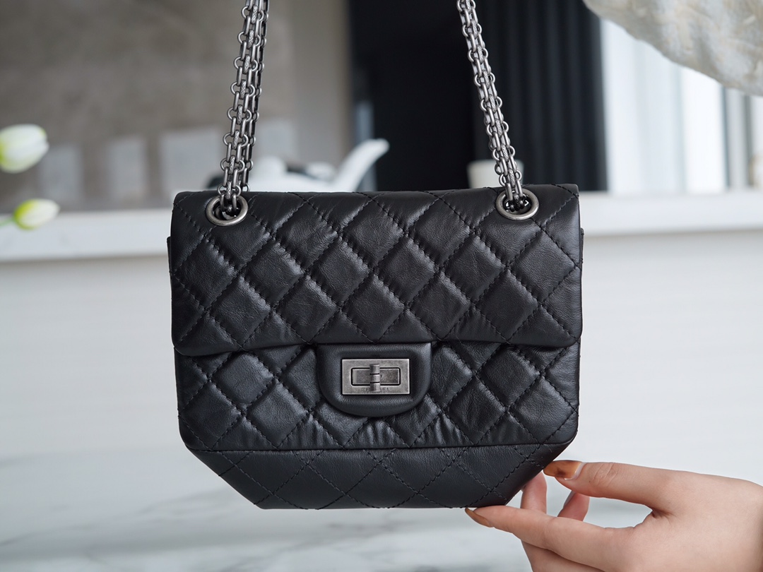 Chanel Black and Silver, Calfskin  