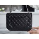 Chanel Small, Black and Silver, Calfskin