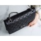 Chanel Small, Black and Silver, Calfskin