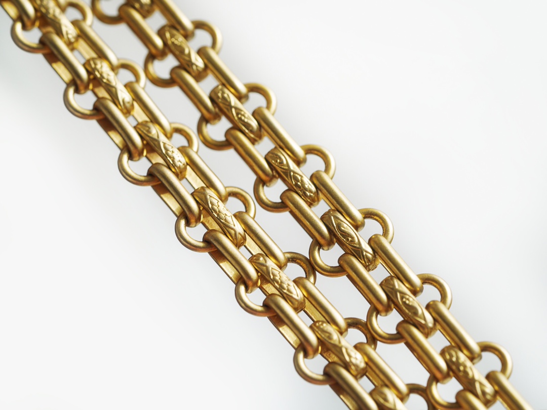 Chanel Small Black & Gold Calfskin - Hardware Detail Close-Up  